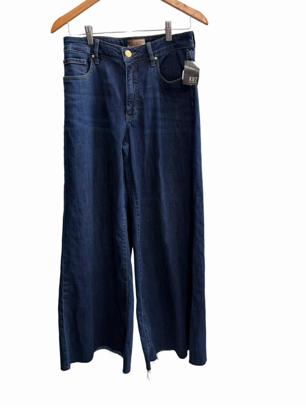 NWT KUT from the Kloth Blake High Rise Fab Ab Super Wide Leg Jeans Size 2